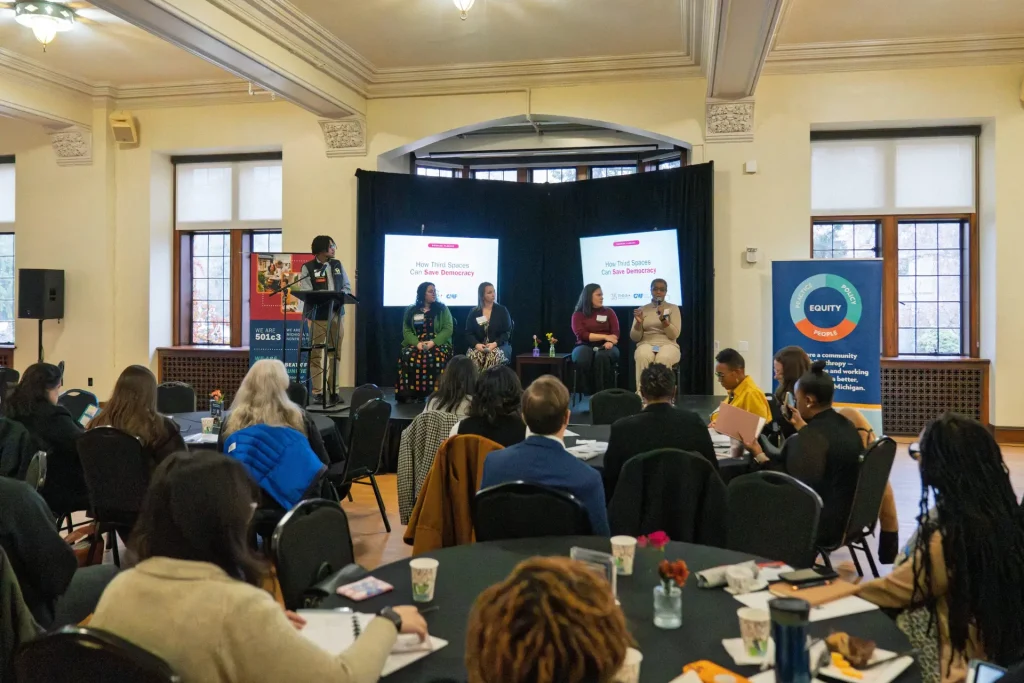 CMF members and partners gathered for CMF and the Michigan Nonprofit Association’s (MNA) Civic & Community Engagement Summit in November in Detroit. Photography by Ron Stratton